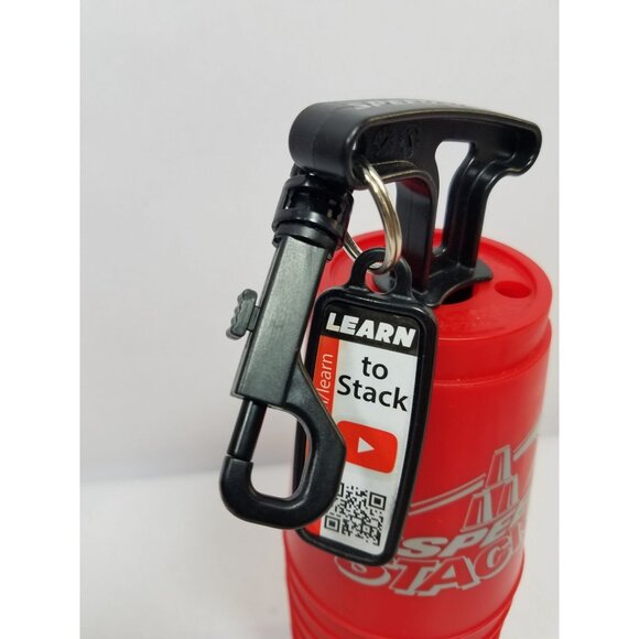 Red Speed Cup Stacking Cups Set of 12 with Quick Release Stem - Picture 3 of 6